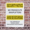 Signmission We Prosecute Shoplifters Bilingual OSHA Security Notice Sign, Plastic, 7in W x 10in L, 2PK OS-2PACK-SN-P-710-L-11680 - alternate 5